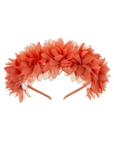 DIADEMA FLOR DE GASA 16 COLORES