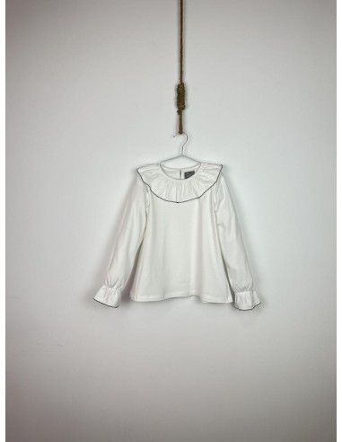 CAMISETACUELLO PUNTILLA NEGRA