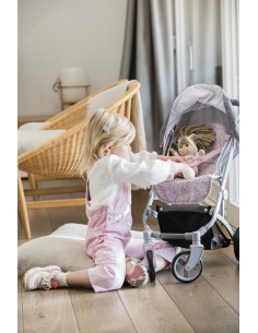 SILLA PASEO GRANDE GRIS Y FLOR 