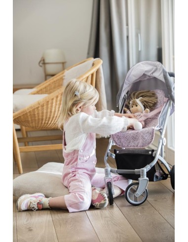 SILLA PASEO GRANDE GRIS Y FLOR 