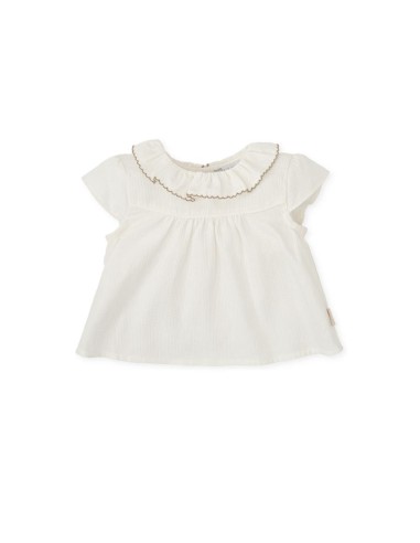 BLUSITA BLANCO ROTO VOLANTE PUNTILLA