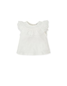 CAMISETA BLANCO ROTO 