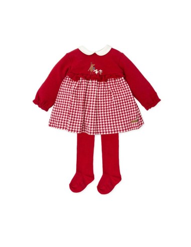 VESTIDO VICHY ALGODON Y LEOTARDO