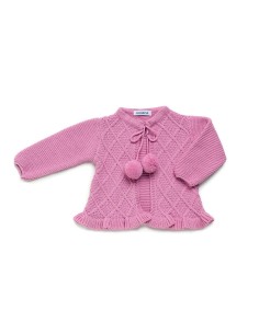 CHAQUETA JULIANA VOLANTE Y POMPON 