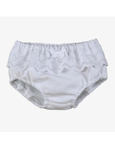BRAGUITA PIQUE Y TIRA BORDADA BLANCA 