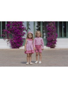 CAMISA RAYAS SALMÓN NIÑO