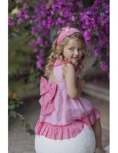 VESTIDO LINO SALMON FUERTE