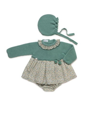 JESUSITO PUNTO FLORECITAS GORRO 3PZAS