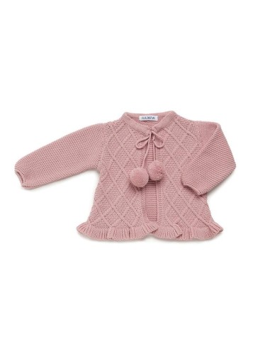 CHAQUETA LARGA POMPÓN 