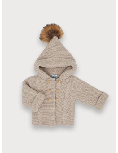 CHAQUETON POMPÓN PELO FAM  TONY COLOR PIEDRA 