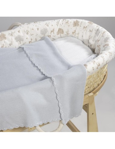 MANTA TRICOT AZUL