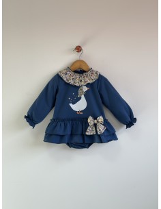 VESTIDO PUNTO PATA Y CUELLO...