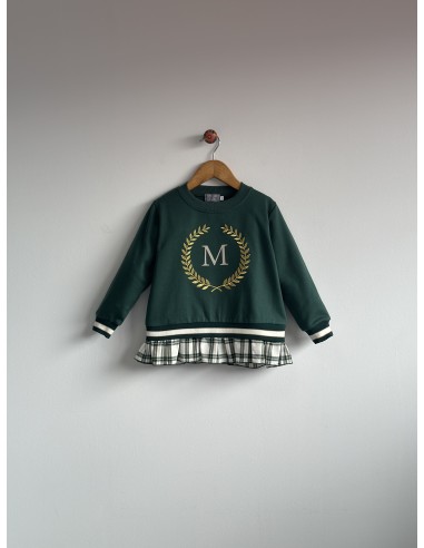 SUDADERA VERDE CUADROS 