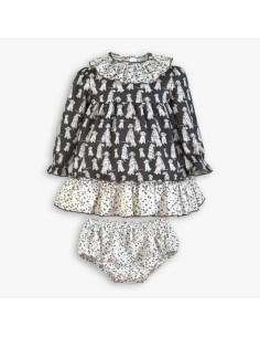 VESTIDO CON BRAGA DÁLMATA
