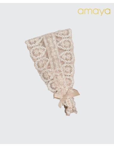 TURBANTE ENCAJE TOSTADO