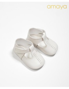 ZAPATO BAUTIZO NACAR