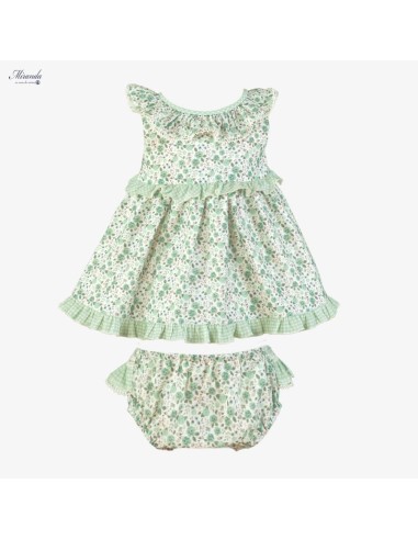 NIÑA VESTIDO Y BRAGUITA FLORES