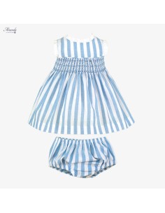NIÑA VESTIDO Y BRAGUITA RAYAS