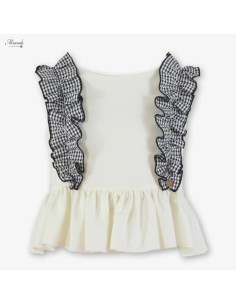 BLUSITA RIBETE VICHY NEGRO