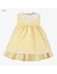 VESTIDO Y BRAYA RAYAS AMARILLO