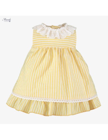 VESTIDO Y BRAYA RAYAS AMARILLO