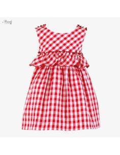 VESTIDO CUADRO VICHY ROJO
