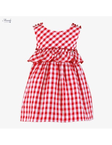 VESTIDO CUADRO VICHY ROJO