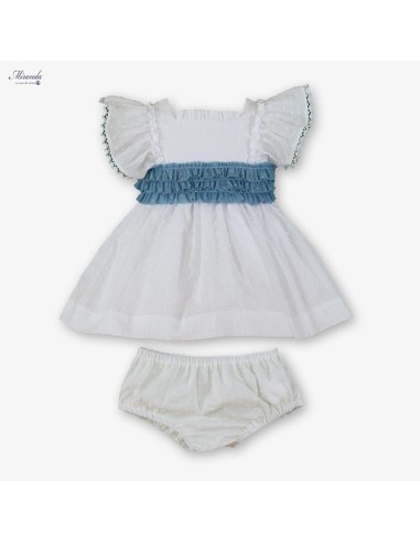 VESTIDO PLUMETI FAJIN TUL PLUMETI AZULINA 