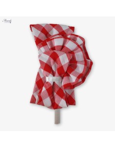 DIADEMA PINZA VICHY ROJO 