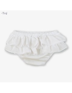 BRAGUITA VOLANTE Y PUNTILLA BLANCA