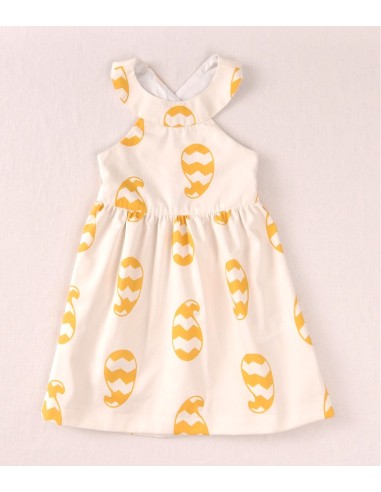 VESTIDO ESPALDA CRUZADA AMARILLO