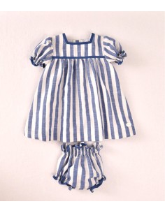 VESTIDO RAYAS BB 2 PZAS