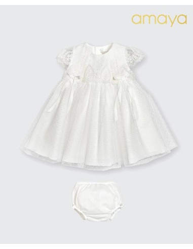 VESTIDO ENCAJE BLANCO