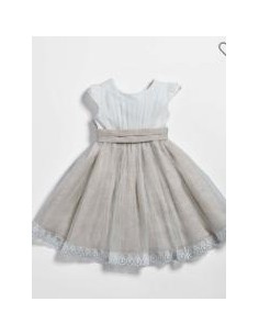 VESTIDO FALDA LINO CON TUL