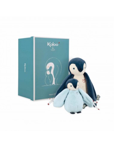 PINGUINO PELUCHE ABRAZANDO AZUL