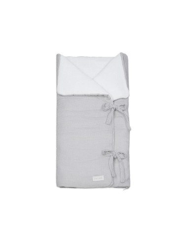 ARRULLO MANTA LITTLE BLOOM VICHY GRIS 