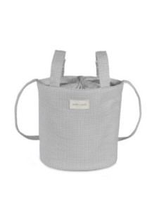 BOLSA BUCKET LITTLE BLOOM VICHY GRIS