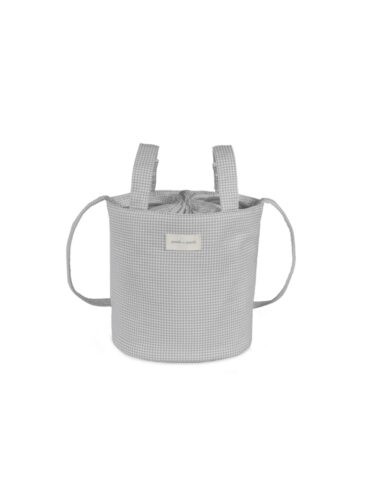 BOLSA BUCKET LITTLE BLOOM VICHY GRIS