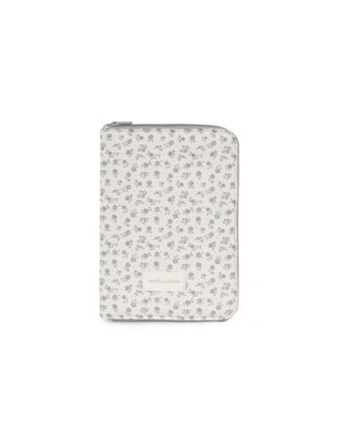 PORTADOCUMENTOS LITTLE BLOOM FLOR GRIS 