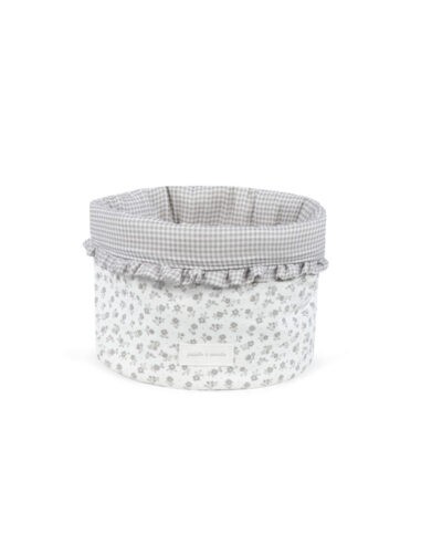 CESTITO FLOR GRIS LITTLE BLOOM