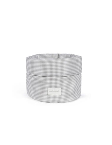 CESTITO VICHY GRIS LITTLE BLOOM
