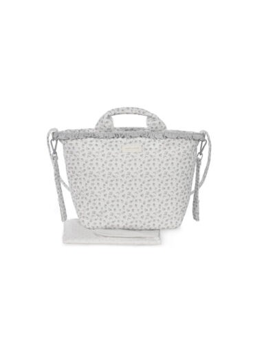 BOLSA CANASTILLA LITTLEBLOOM FLOR GRIS