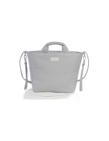 BOLSA CANASTILLA LITTLE BLOOM VICHY GRIS 
