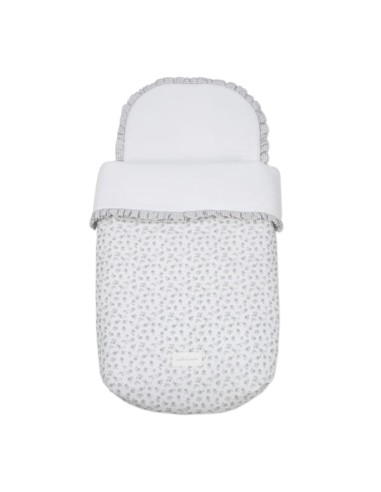 SACO CUCO LITTLR BLOOM FLOR GRIS