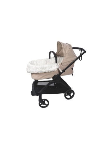 CUBRE CUCO DUAL  SÁBANA  LITTLE BLOOM FLOR GRIS
