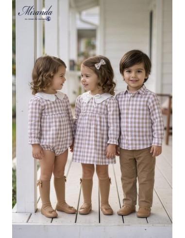 CONJUNTO NIÑO VICHY PANTALÓN LARGO