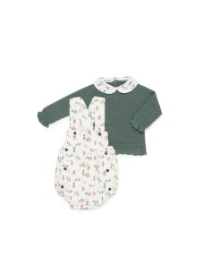 PETO TELA CASITAS CON JERSEY DE PUNTO