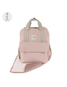 MOCHILA CUADRO VICHY ROSA