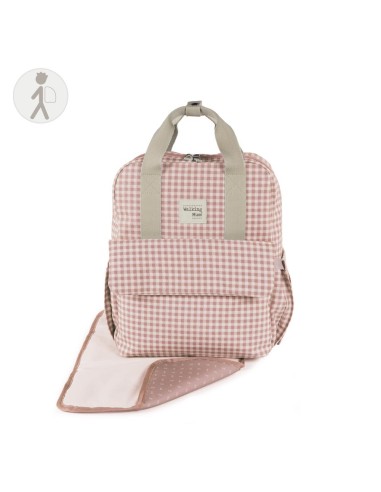 MOCHILA CUADRO VICHY ROSA