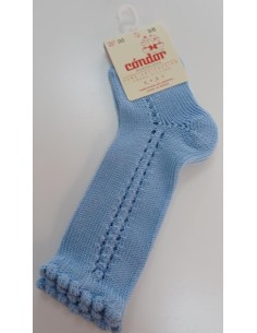 CALCETIN ALTO CALDO LATERAL AZULADO 